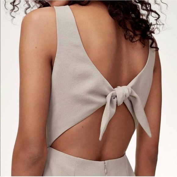 WILFRED Ecoulement Jumpsuit Ashen Grey Wide Leg Aritzia 0 XS - Picture 4 of 12